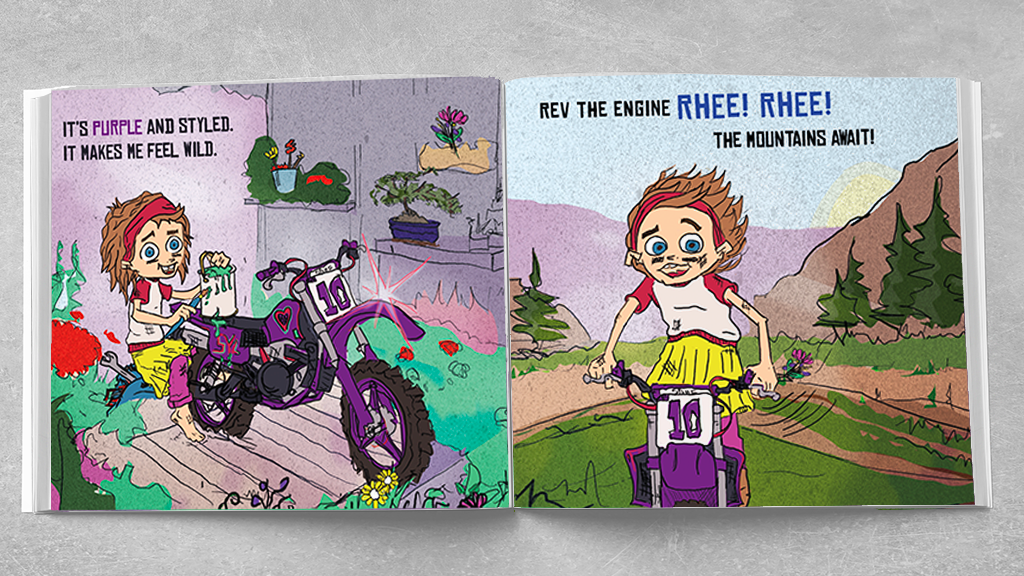 *PRE-ORDER* Little Purple DirtBike